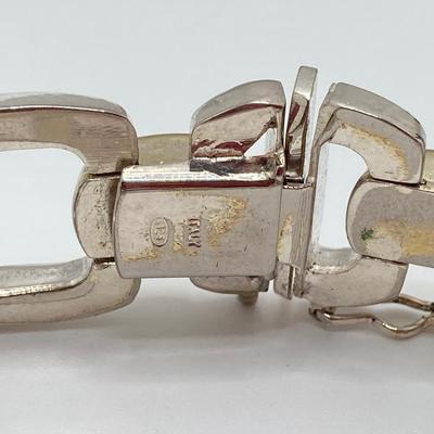 LOT 62J: Sterling Silver Italy Link Bracelet - 925, Tw 25.3g, 7.25"