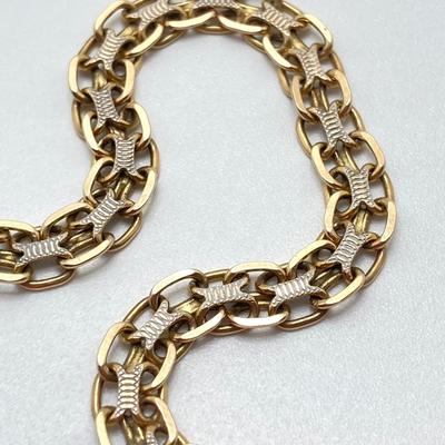LOT 66J: Vintage Italy Gold Link Bracelet - 14KT, 7.8gTw, 8"