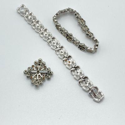 LOT 68J: Vintage Silver Tone and Sterling Jewelry Collection - Ledo and More