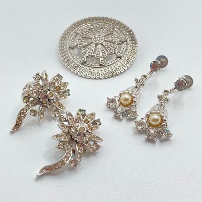 LOT 68J: Vintage Silver Tone and Sterling Jewelry Collection - Ledo and More
