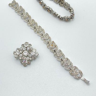 LOT 68J: Vintage Silver Tone and Sterling Jewelry Collection - Ledo and More