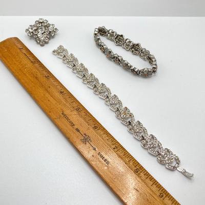 LOT 68J: Vintage Silver Tone and Sterling Jewelry Collection - Ledo and More