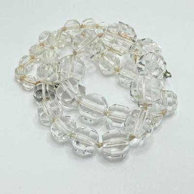 LOT 73J: Vintage Glass Beaded Necklaces - Pressed / Molded, Milk, Frosted and More