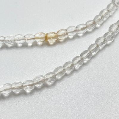 LOT 73J: Vintage Glass Beaded Necklaces - Pressed / Molded, Milk, Frosted and More