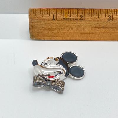 LOT 79J: Vintage Disney's Mickey Mouse Marcasite and Sterling Bowtie Brooch / Pin Marked JJ (Judith Jack), Disney Pins, Winnie the...