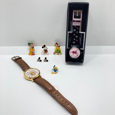 LOT 79J: Vintage Disney's Mickey Mouse Marcasite and Sterling Bowtie Brooch / Pin Marked JJ (Judith Jack), Disney Pins, Winnie the...