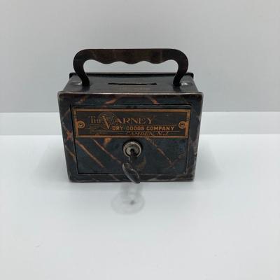 LOT 80J: Collection of Vintage Banks - The Varney Dry Goods Company, Fort Knox Safe Combination Bank and Peoples National Bank of New...