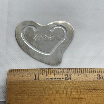 LOT 86: Tiffany Collection: 2001 Hand Hammered 925 Trinket/Pill Boll 22.3g Tw & Engraved Bookmarked 7g Tw