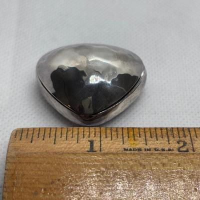 LOT 86: Tiffany Collection: 2001 Hand Hammered 925 Trinket/Pill Boll 22.3g Tw & Engraved Bookmarked 7g Tw