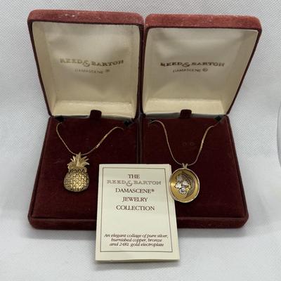 LOT 87: Reed & Barton Damascene Jewelry Collection, 24K Gold Electroplate