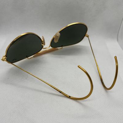 LOT 89: Ray Ban Sunglasses Gold Metal Frame & Tortise Shell w/Cases