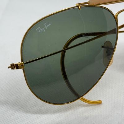 LOT 89: Ray Ban Sunglasses Gold Metal Frame & Tortise Shell w/Cases