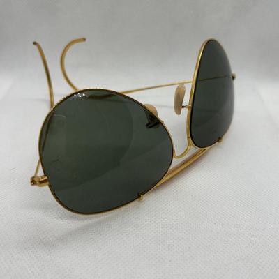 LOT 89: Ray Ban Sunglasses Gold Metal Frame & Tortise Shell w/Cases