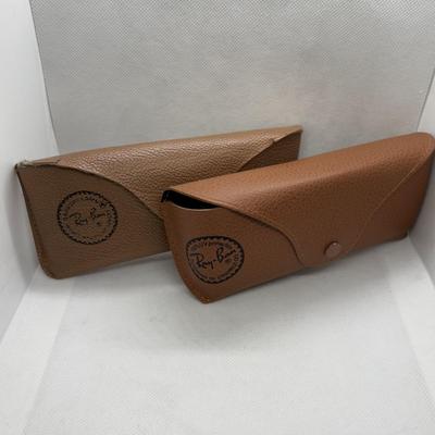 LOT 89: Ray Ban Sunglasses Gold Metal Frame & Tortise Shell w/Cases