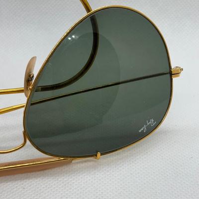 LOT 89: Ray Ban Sunglasses Gold Metal Frame & Tortise Shell w/Cases