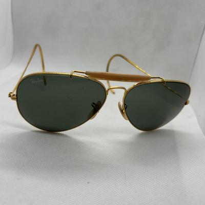 LOT 89: Ray Ban Sunglasses Gold Metal Frame & Tortise Shell w/Cases