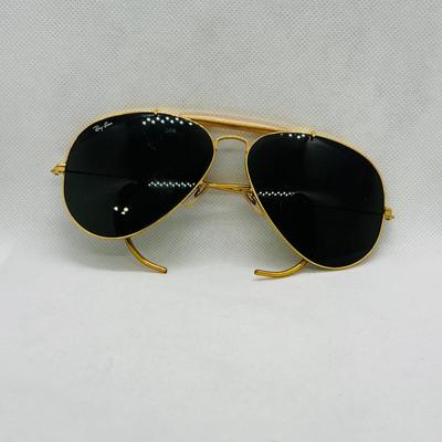 LOT 89: Ray Ban Sunglasses Gold Metal Frame & Tortise Shell w/Cases