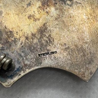 LOT 91: Sterling Silver Tiger Eye Owl Brooch & Ring, sz 7