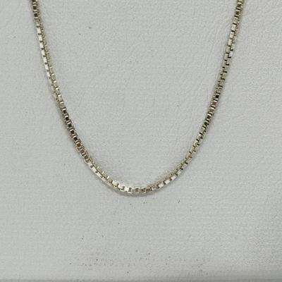 LOT 93: Sterling Silver 18" Box Chain, Turquoise Inlay Ring sz 6, Sun Earrings & Lapis Earrings