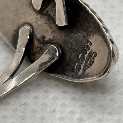 LOT 94: Sterling Silver Ring sz.7 & Earring Collection (3pr)