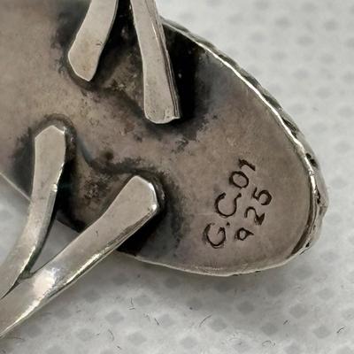 LOT 94: Sterling Silver Ring sz.7 & Earring Collection (3pr)