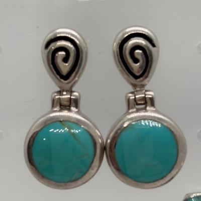 LOT 94: Sterling Silver Ring sz.7 & Earring Collection (3pr)
