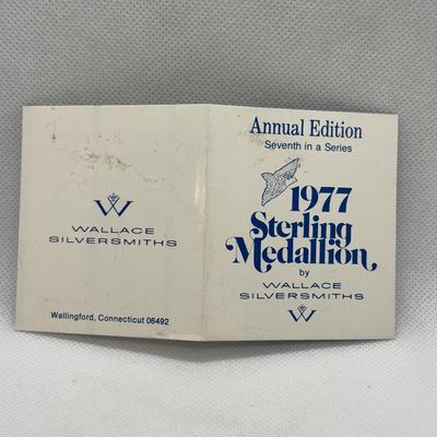 LOT 95: Wallace Smith 1977 Sterling Medallion (24")