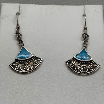 LOT 98: Sterling Silver Earring Collection: A. Cadmen, Hecho & 925