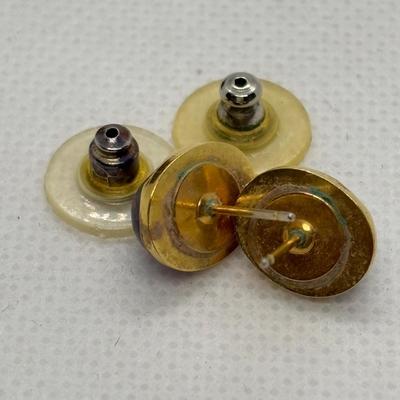 LOT 99: Amethyst Stone Necklace & Bracelet along w/Amethyst Rolled Gold Post Earrings