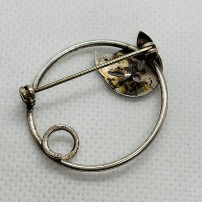 LOT 102: Vintage Beau Sterling Silver Brooches & Adjustable Flower Ring