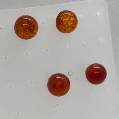 LOT 271: Amber & Sterling Silver Collection: Valerio Pin, bumble Bee Pin & Post Earrings