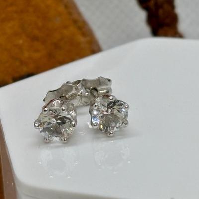 LOT 272: Stunning Winterhur Musuem (925) Peridot Earrings, Rhinestone Crystal Post Earrings & Oval Peridot Earrings (925)