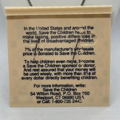 LOT 273: Sterling Silver Bead Chain Necklace w/Engraved Pendant 18", Save the Children Sterling Silver Earrings