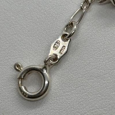 LOT 274: Sterling Silver 7" Starfish & Bead Bracelet, Crystal & 925 Star Earrings, Svila Handmade Silk Scarf