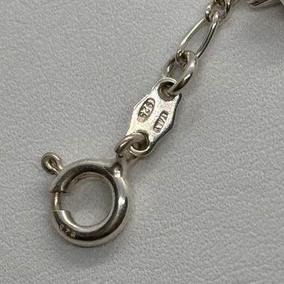 LOT 274: Sterling Silver 7" Starfish & Bead Bracelet, Crystal & 925 Star Earrings, Svila Handmade Silk Scarf