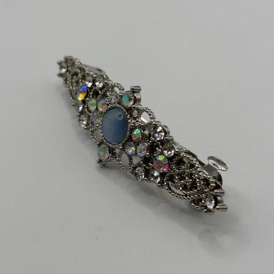 LOT 275 Vintage Filigree Bow 800 Brooch, Filigree & Rhinestone Barrette, Sacha Scarf