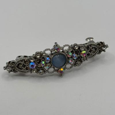 LOT 275 Vintage Filigree Bow 800 Brooch, Filigree & Rhinestone Barrette, Sacha Scarf