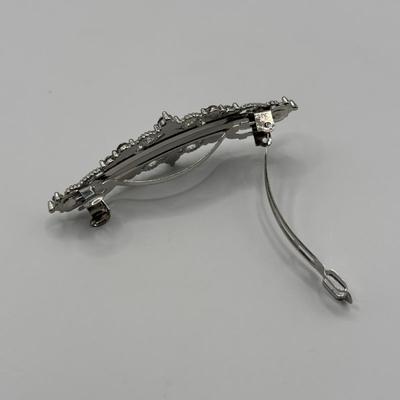 LOT 275 Vintage Filigree Bow 800 Brooch, Filigree & Rhinestone Barrette, Sacha Scarf