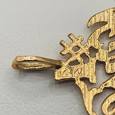 LOT 170: #1 Nurse 14k Gold Charm .69 gtw