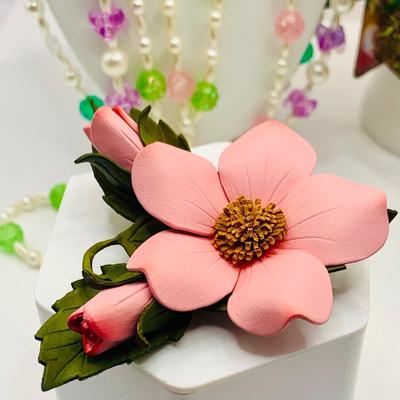 LOT:171: Spring Inspired Collection of Fashion Jewelry Including Trafari and Ladybug and Other Lady Pins, Porcelain Flower Pin, Mary...