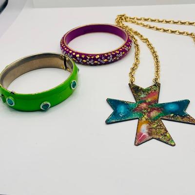 LOT:171: Spring Inspired Collection of Fashion Jewelry Including Trafari and Ladybug and Other Lady Pins, Porcelain Flower Pin, Mary...