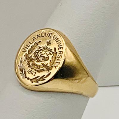 LOT 175: Villanova University 14k Gold Woman's Class Ring Size 5.5 5.12g Tw