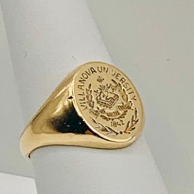 LOT 175: Villanova University 14k Gold Woman's Class Ring Size 5.5 5.12g Tw