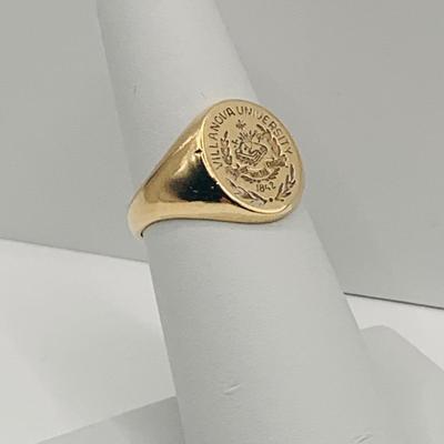 LOT 175: Villanova University 14k Gold Woman's Class Ring Size 5.5 5.12g Tw
