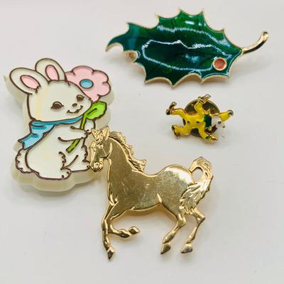 LOT176: Large Assortment of Fashion Jewelry Including a Jewelry Box of Earrings, Whimsical Pins, Avon and More