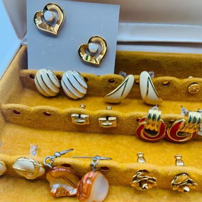LOT176: Large Assortment of Fashion Jewelry Including a Jewelry Box of Earrings, Whimsical Pins, Avon and More