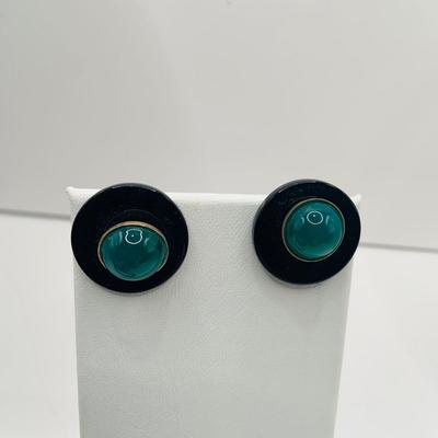 LOT 183: Collection of Blue, Black and Green Beaded Fashon Jewelry