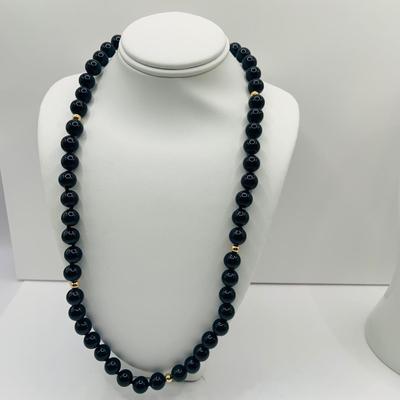 LOT 183: Collection of Blue, Black and Green Beaded Fashon Jewelry