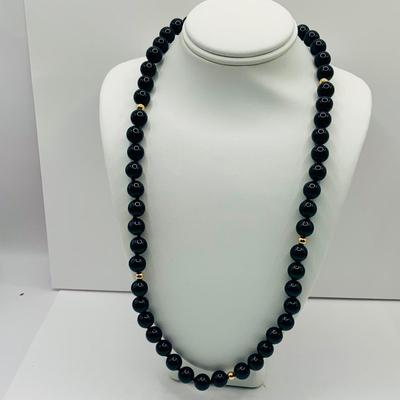 LOT 183: Collection of Blue, Black and Green Beaded Fashon Jewelry