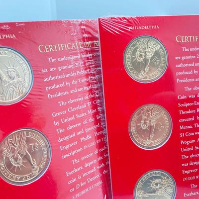LOT 196J: US Mint Uncirculated Presidential $1 Coin Sets - 2012, 2013, 2014 and 2015 in Sealed Packaging